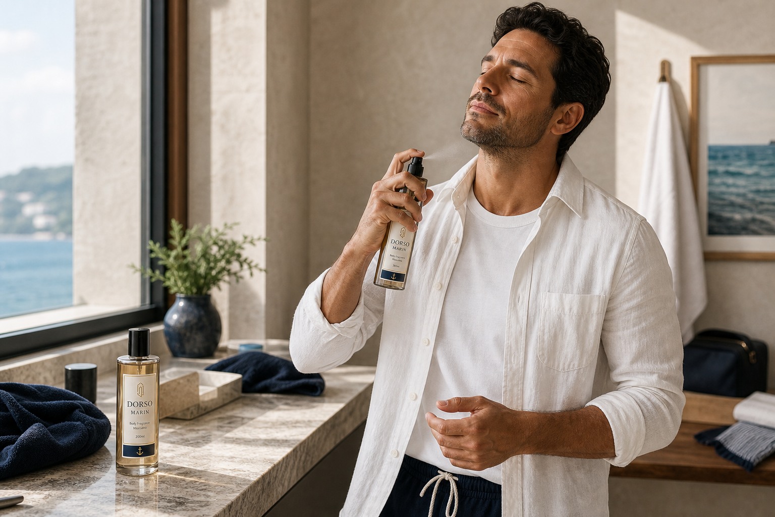 Homem usando DORSO MARIN Body Fragrance Masculino