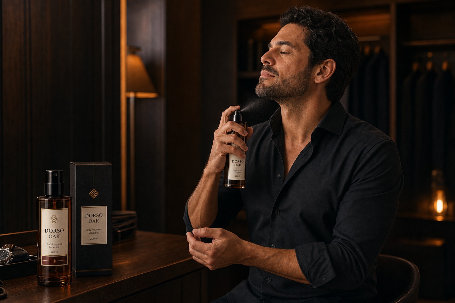 Homem usando DORSO OAK Body Fragrance Masculino