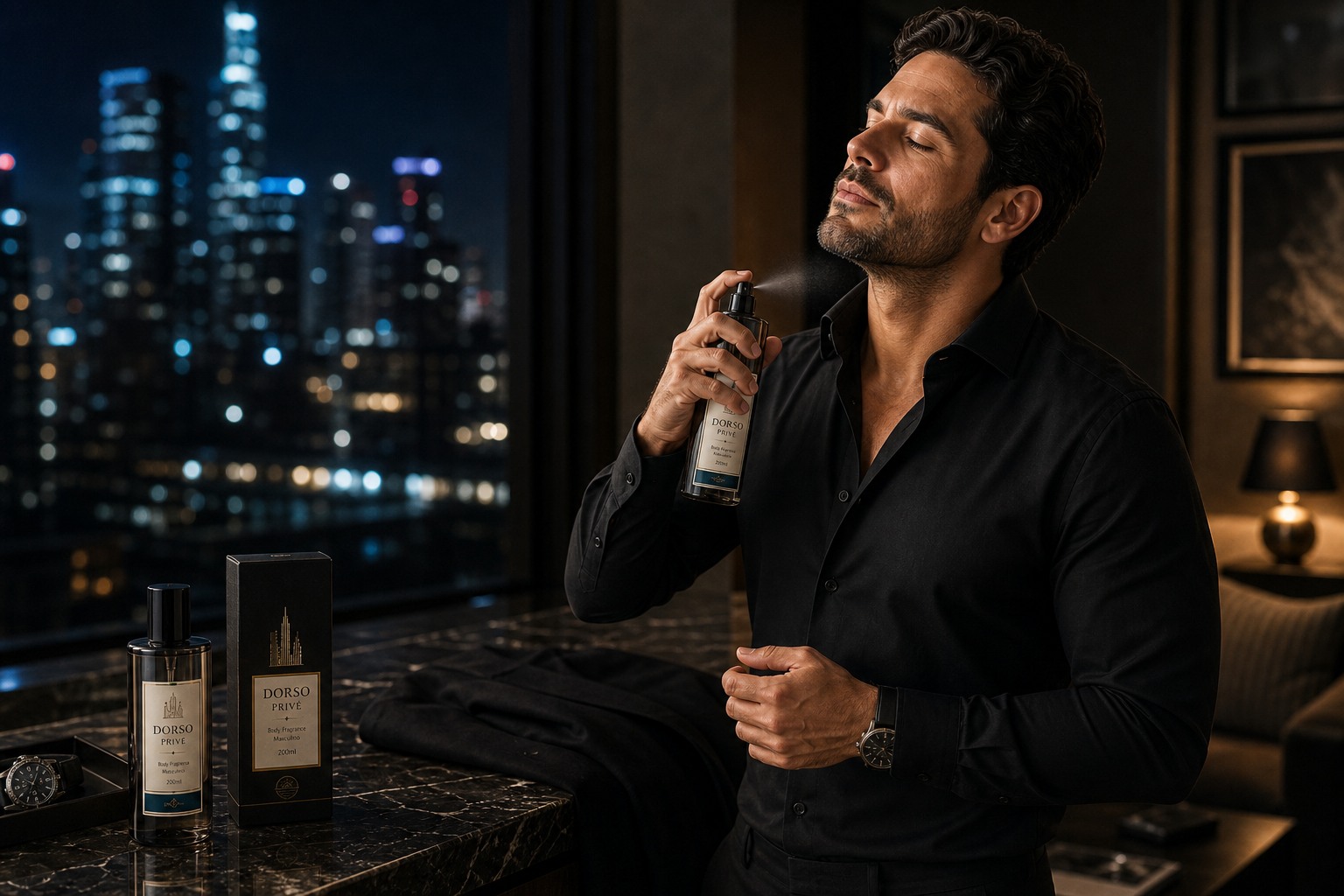 Homem usando DORSO PRIVÉ Body Fragrance Masculino